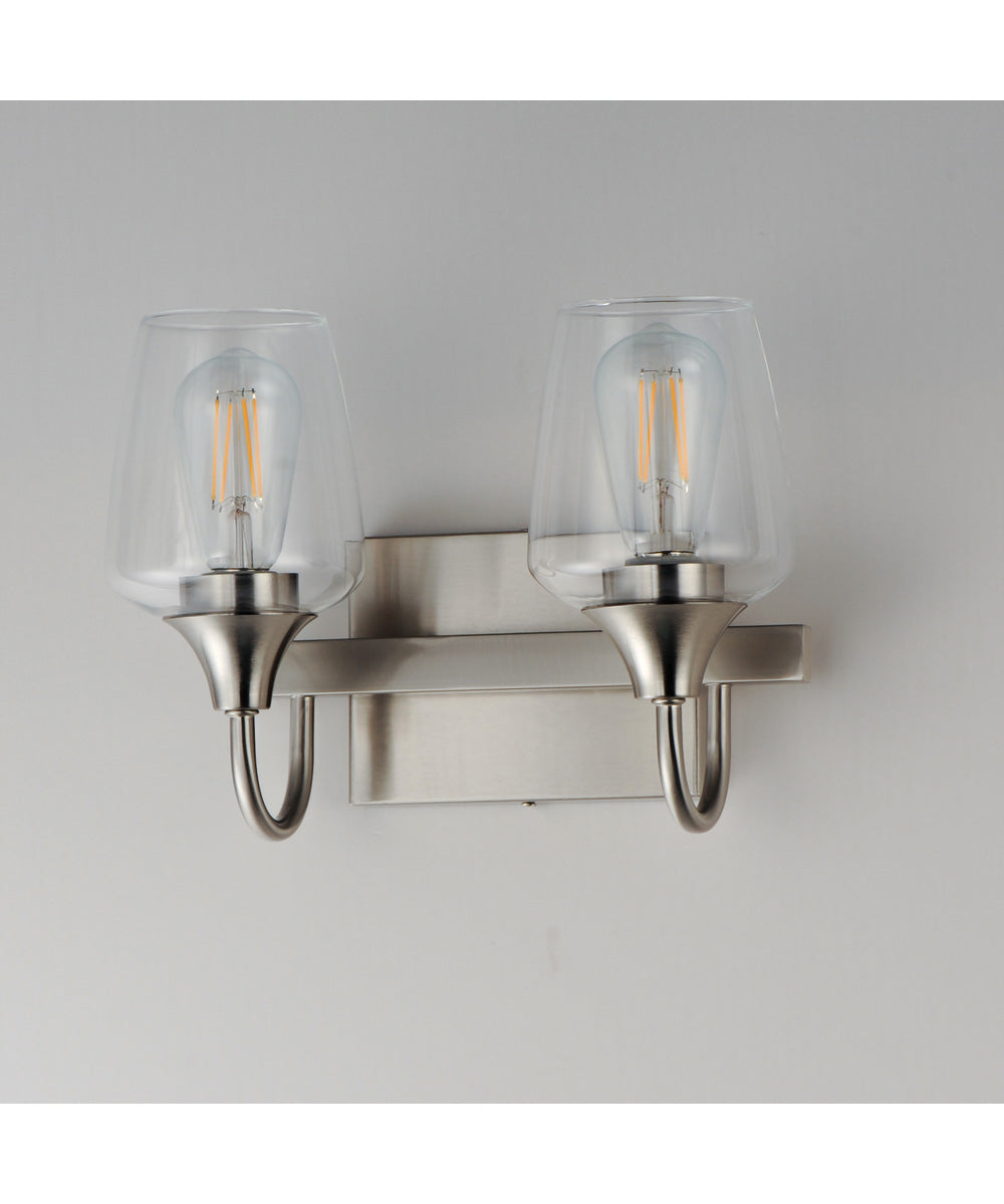 Goblet 2-Light Wall Sconce Satin Nickel