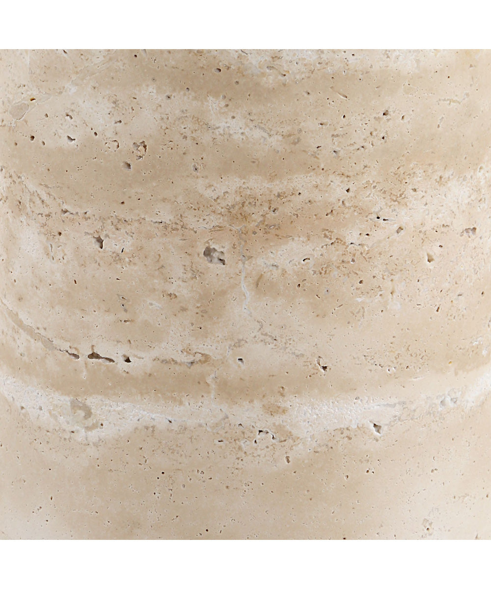 Malya Travertine Accent Table