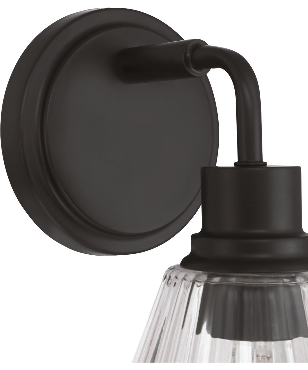 Pleated 1-Light Lighting Flat Black