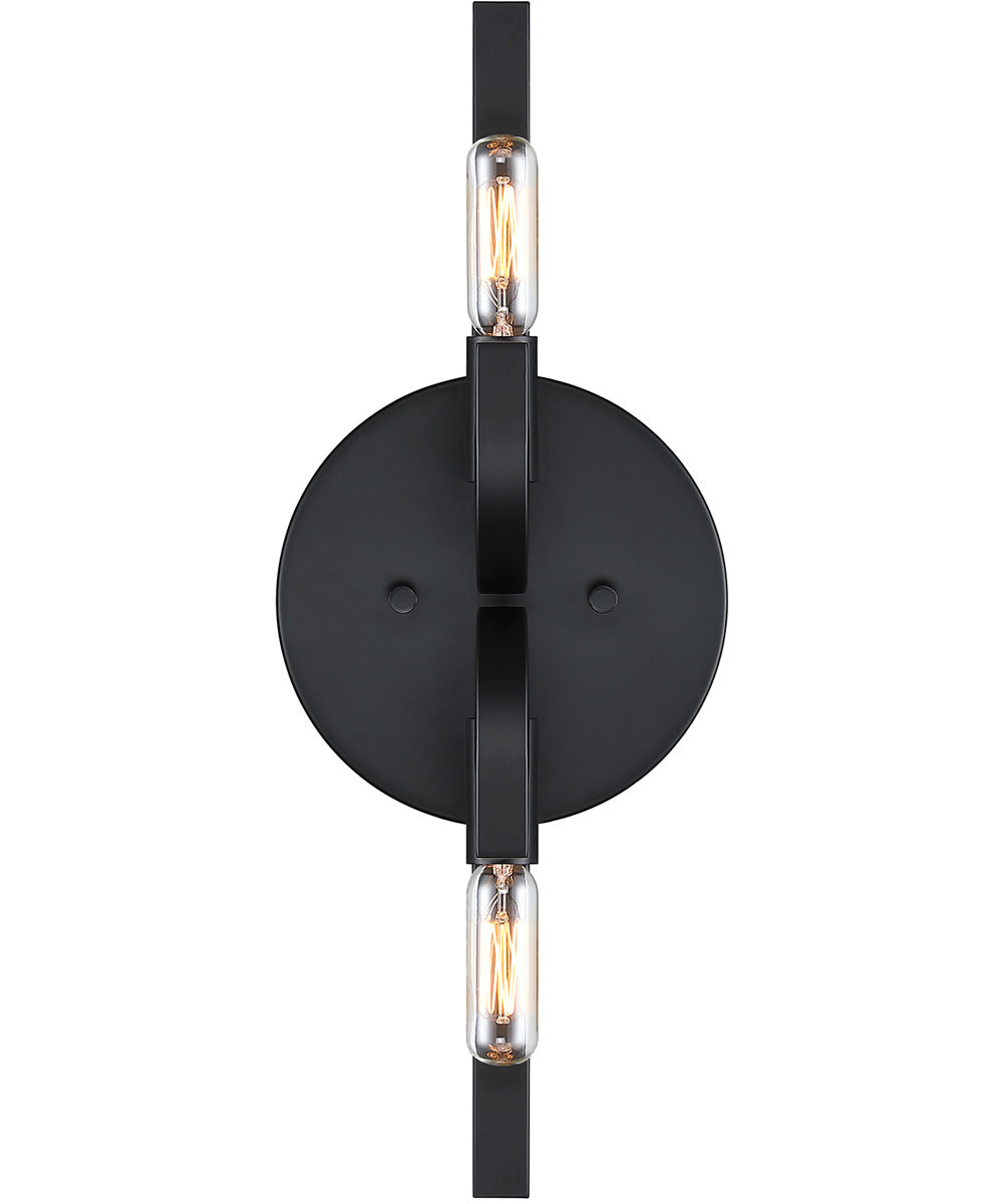 Skye 2 Light Wall Sconce Matte Black