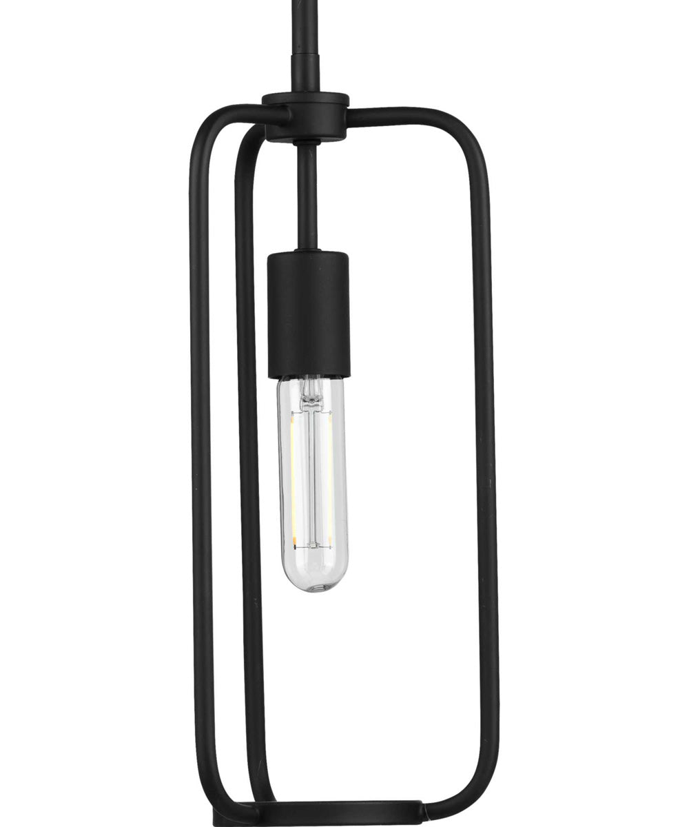 Bonn 1-Light Farmhouse Pendant Light Matte Black