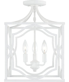 Anna 3-Light Foyer Textured White