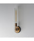 Flambeau 1-Light Wall Sconce Black / Antique Brass