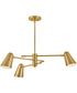 Birdie 3-Light Medium Convertible Mobile Single Tier Chandelier in Lacquered Brass