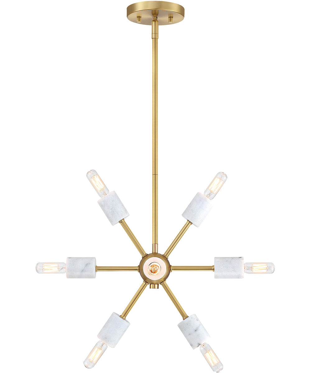 Star Dust 8 Light Pendant Brushed Gold