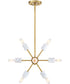 Star Dust 8 Light Pendant Brushed Gold