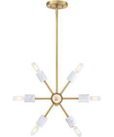Star Dust 8 Light Pendant Brushed Gold
