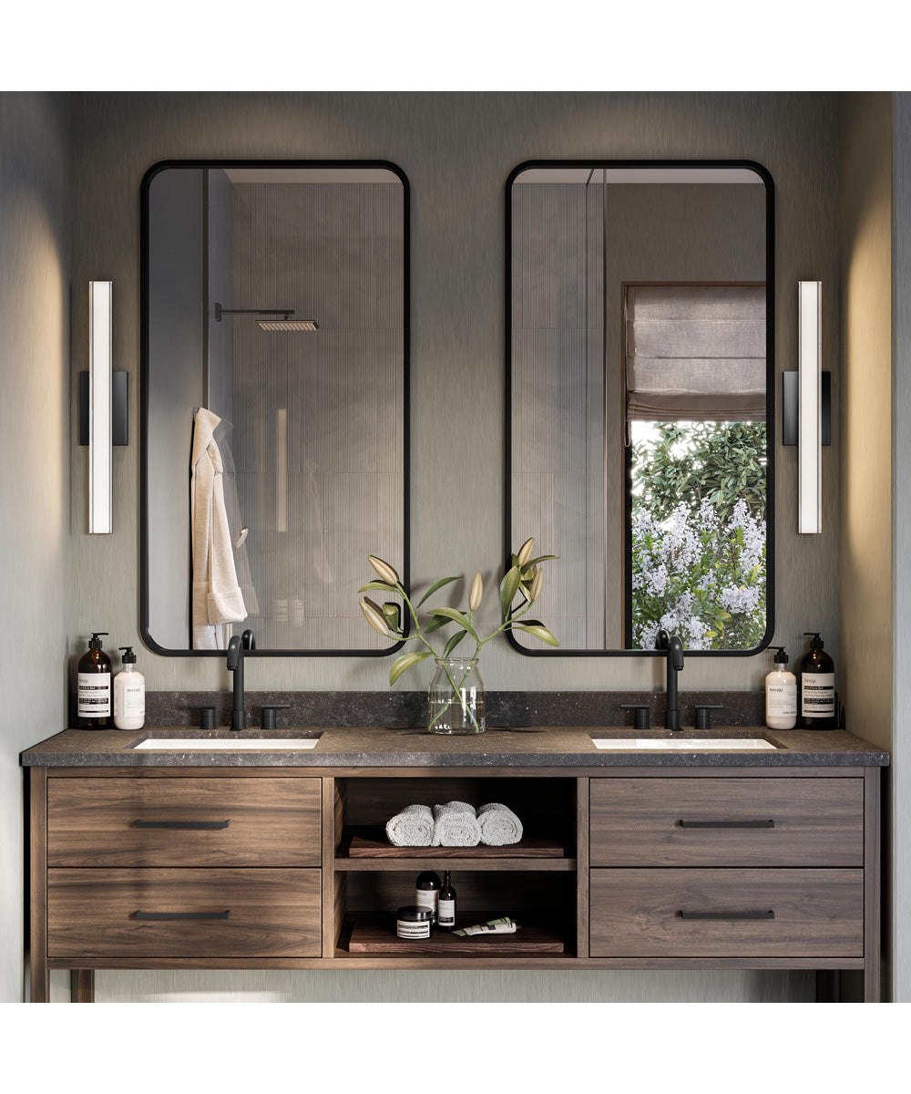 Phase 6.3 24 in. 5CCT Integrated LED Linear Vanity Light Black