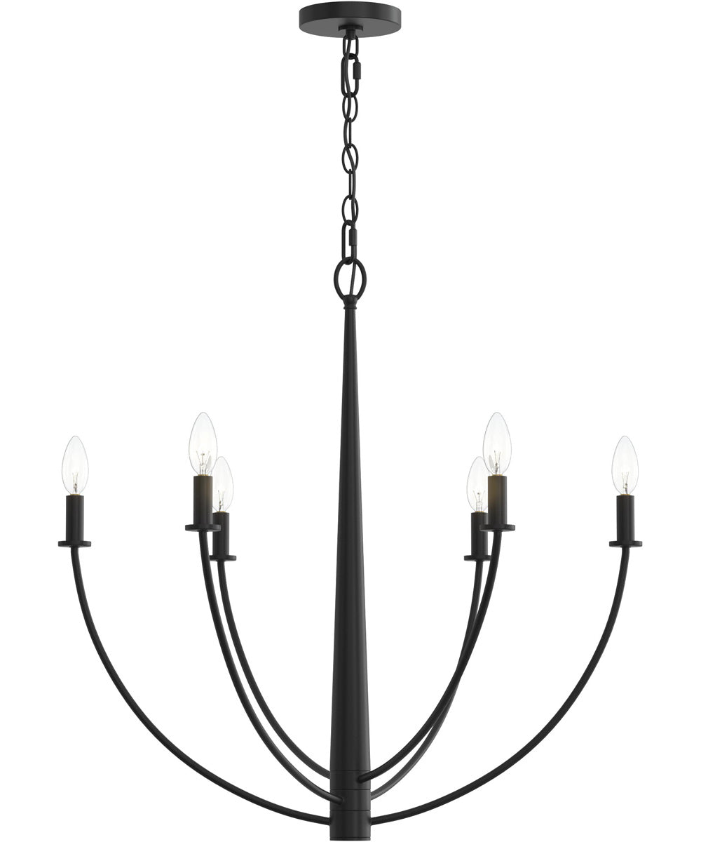 Jheni 6-Light Chandelier Matte Black