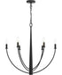 Jheni 6-Light Chandelier Matte Black
