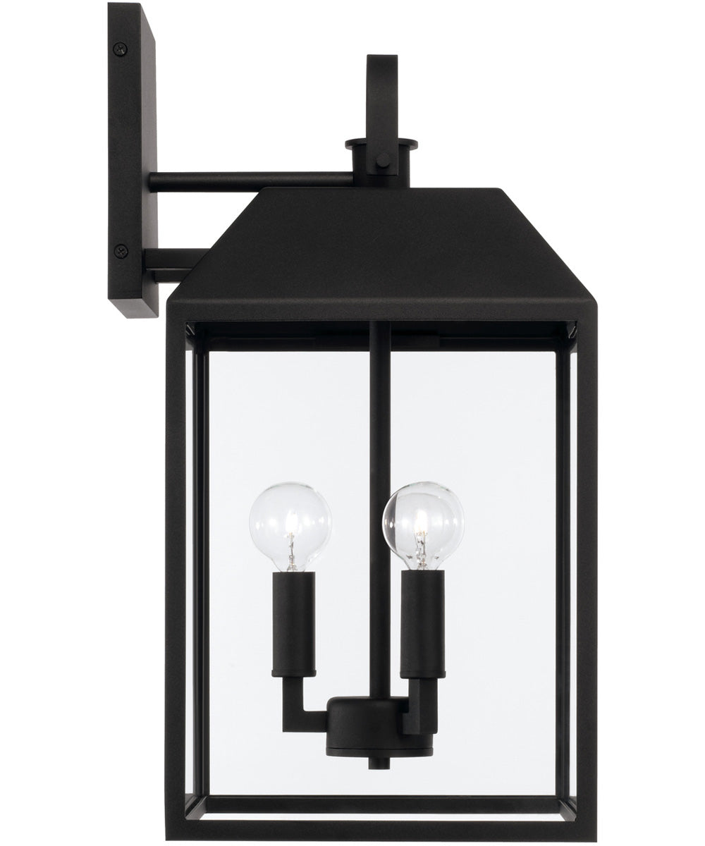 Nelson 3-Light Outdoor Wall-Lantern Black