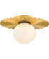 Stevie 1-Light Small Flush Mount in Lacquered Brass