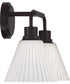 Pleated II 2-Light Lighting Flat Black
