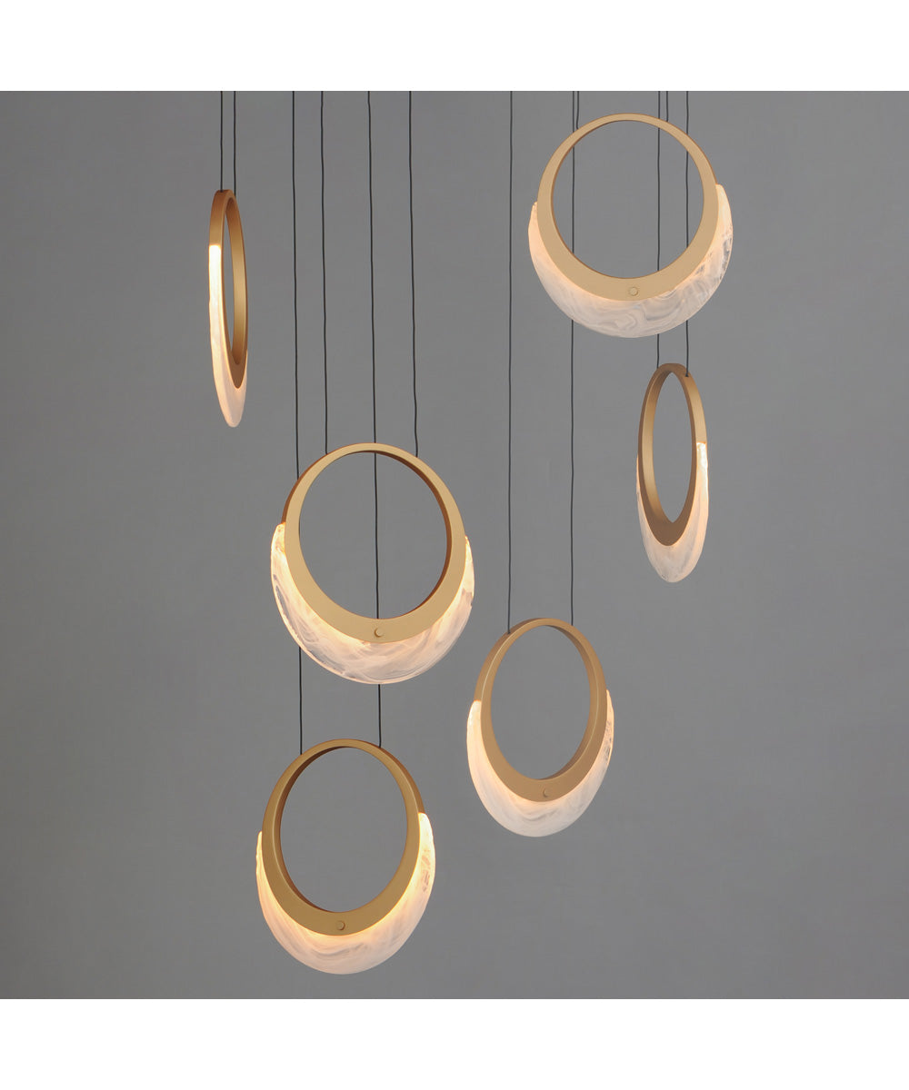 Lyra 6-Light LED Pendant Gold