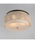 Seacliff 2-Light Flush Mount Natural Aged Brass
