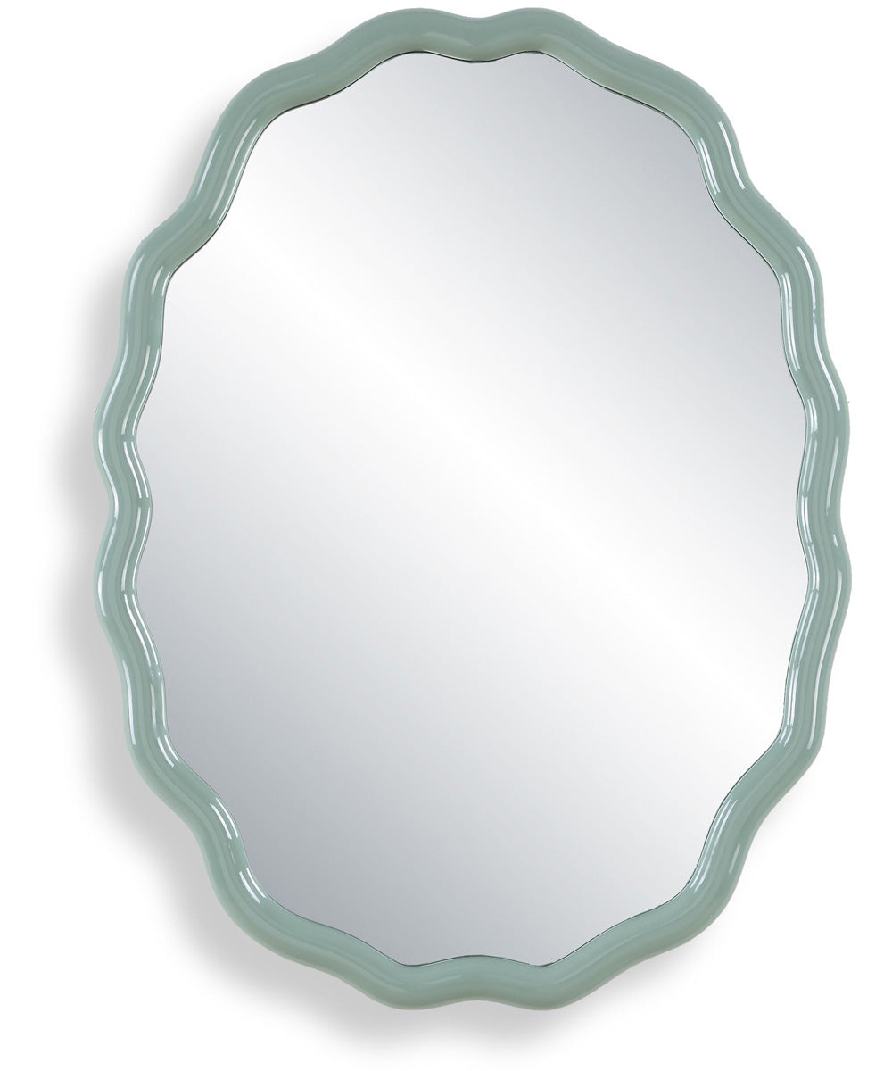 Isly Robin's Egg Blue Oval Mirror