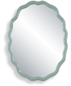 Isly Robin's Egg Blue Oval Mirror