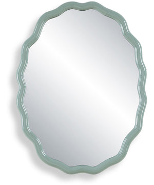 Isly Robin's Egg Blue Oval Mirror
