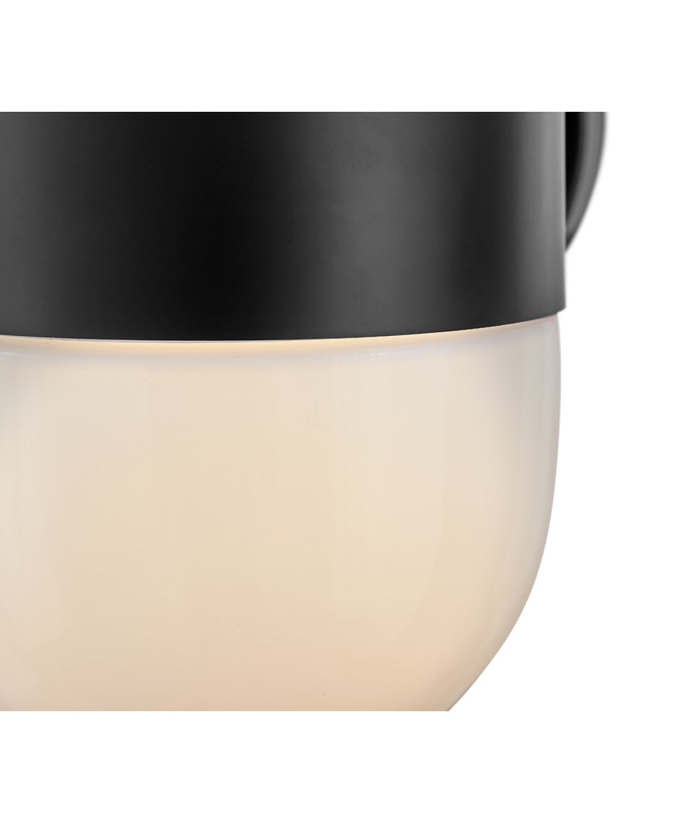 Bardi 1-Light Small Wall Mount Lantern in Black