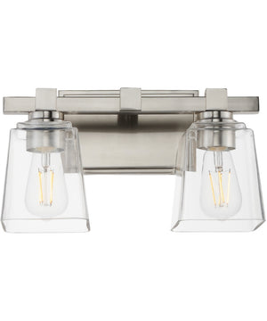 Cubos 2-Light Wall Sconce Satin Nickel