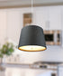 14" W 2 Light Pendant Granite Gray Burlap Shade with Diffuser, White Cord
