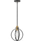 Cirque 1-Light Small Single Light Pendant in Black