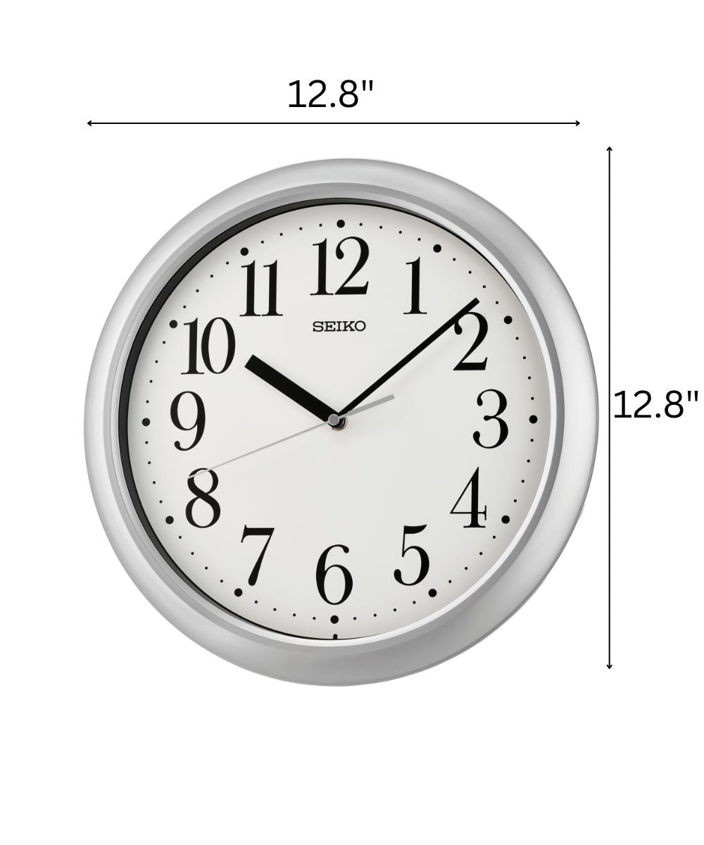 OPEN BOX Office Wall Clock Yori Silver Glass Cover