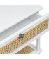 Coast White Rattan Side Table