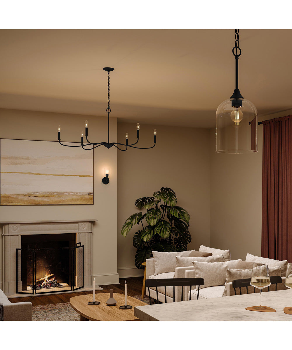 Ilia 6-Light Extra Large Chandelier Matte Black