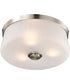Lune 3-Light Close-to-Ceiling Brushed Nickel