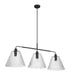 Pleated 3-Light Lighting Flat Black