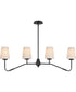 Durham 4-Light Linear Chandelier Black