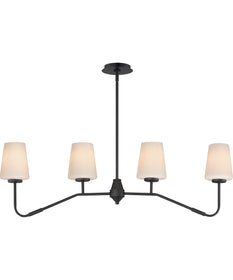 Durham 4-Light Linear Chandelier Black