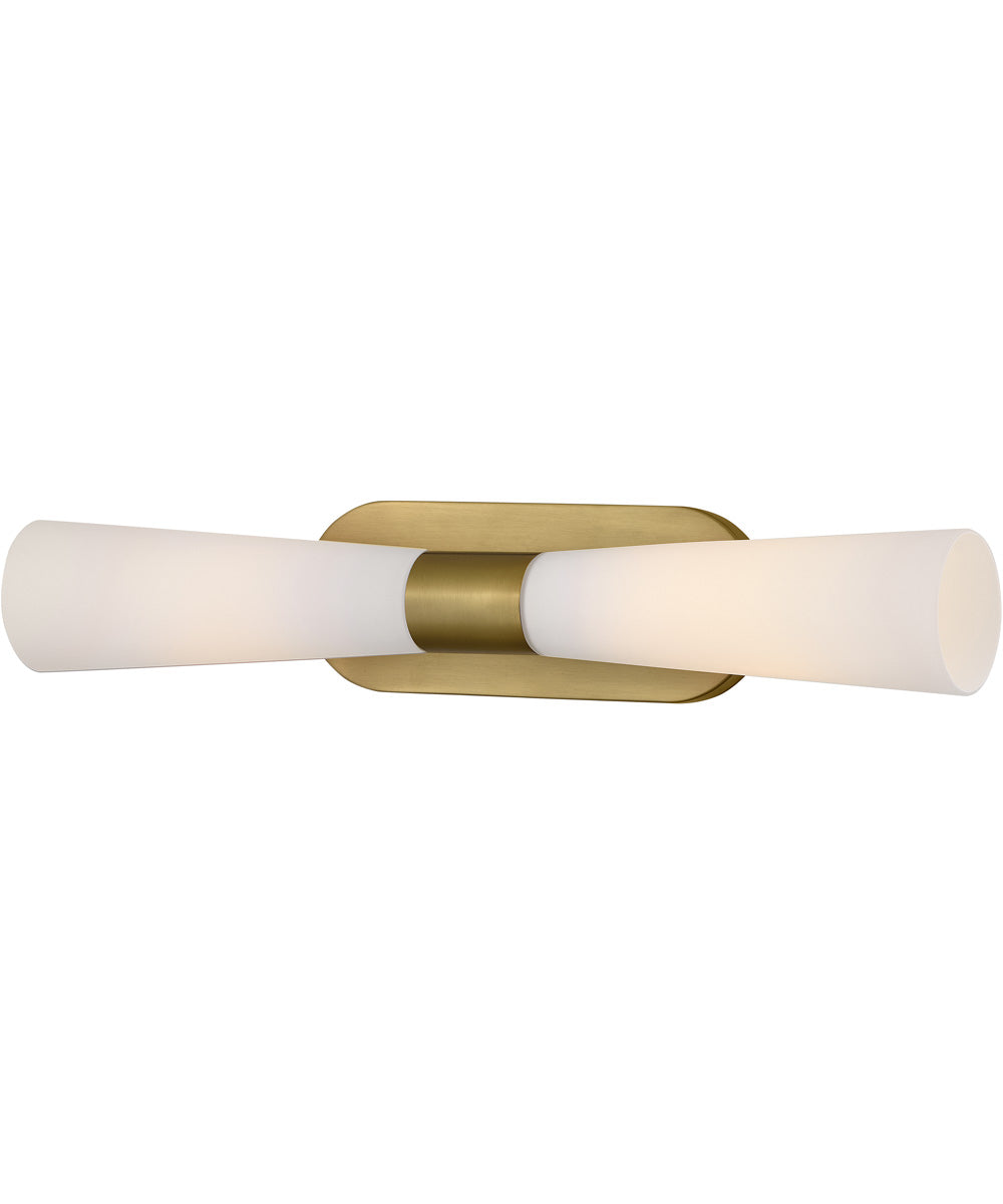 Beau 2-Light Large Two Light Sconce in Lacquered Brass
