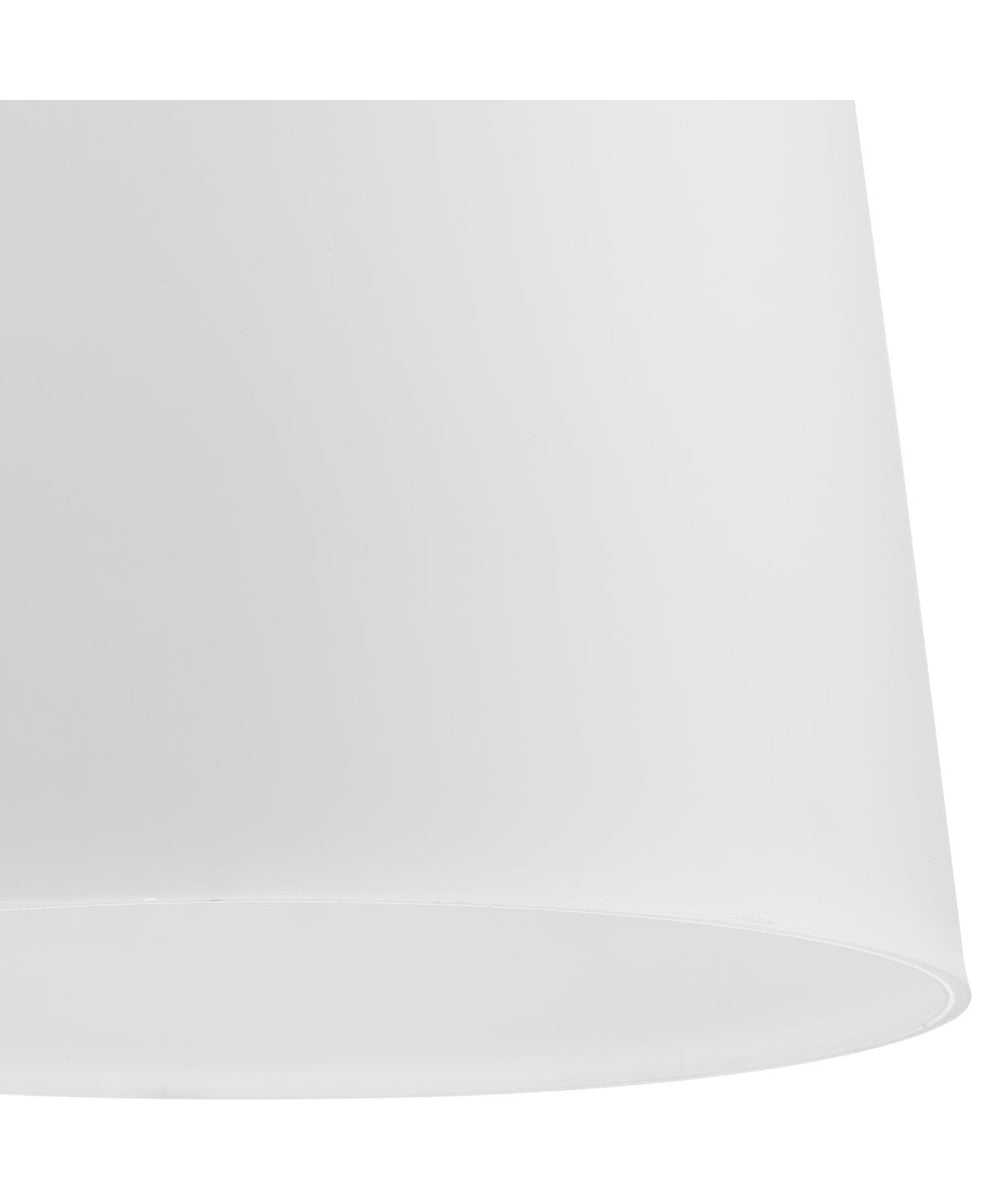 Clarion 1-Light Etched White Pendant P500429 Matte Black