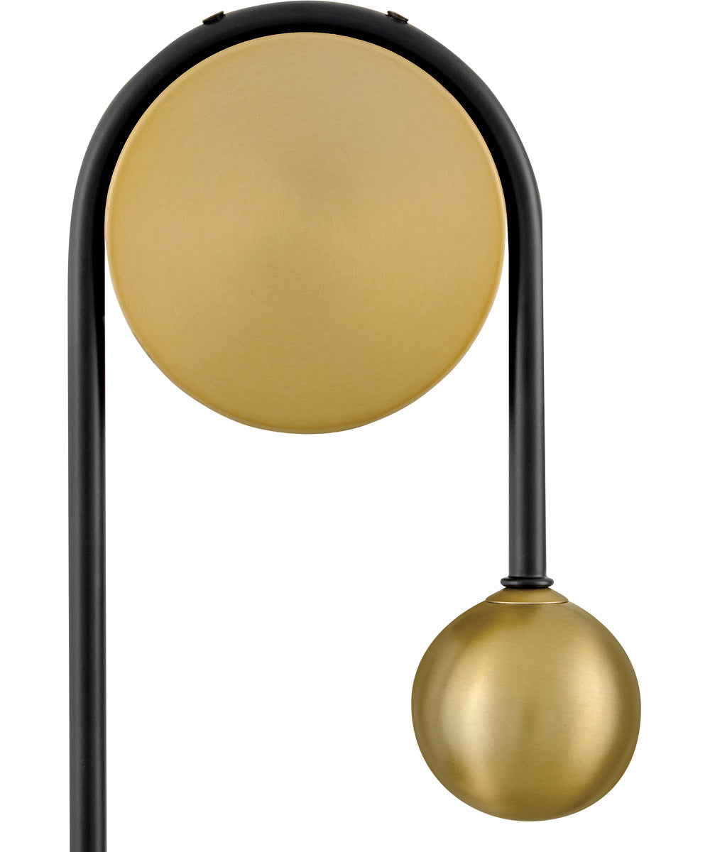 Auggie 1-Light Medium Single Light Sconce in Black