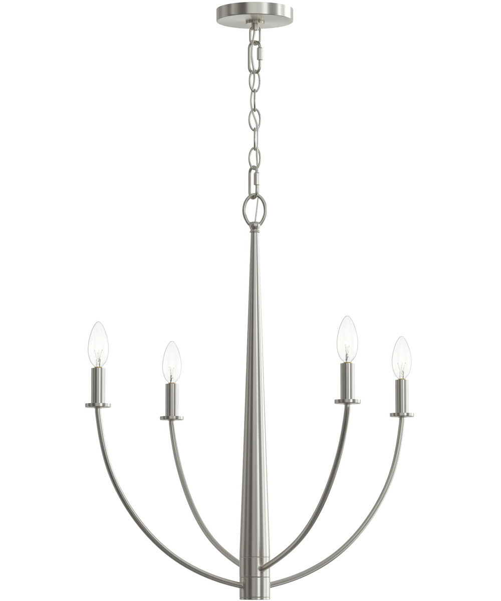 Jheni 4-Light Medium Chandelier Brushed Nickel