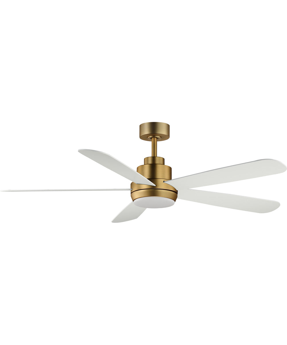 Daisies 60 inch 5-Blade Fan w LED White/Natural Aged Brass