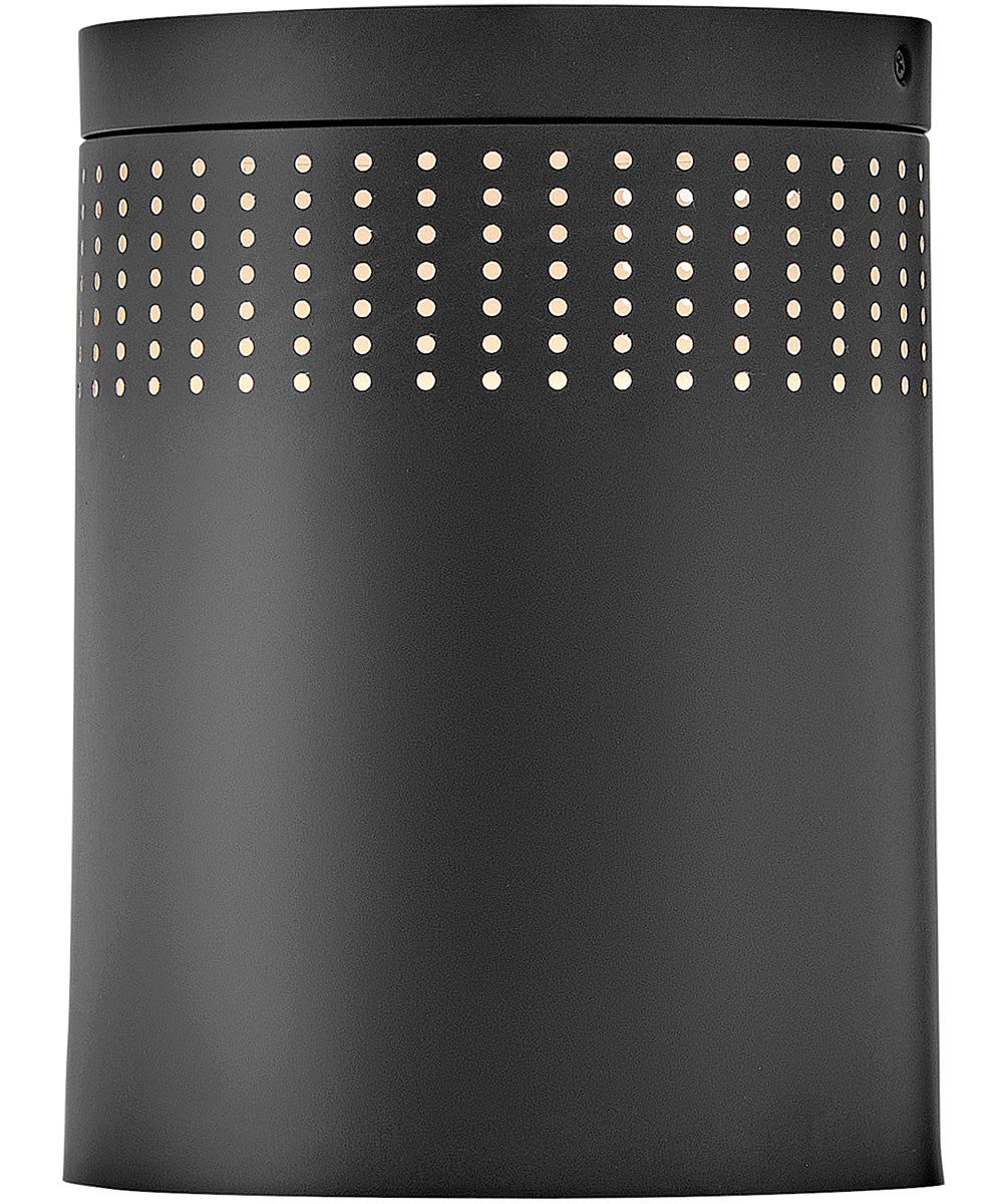 Casey 1-Light Small Flush Mount in Black