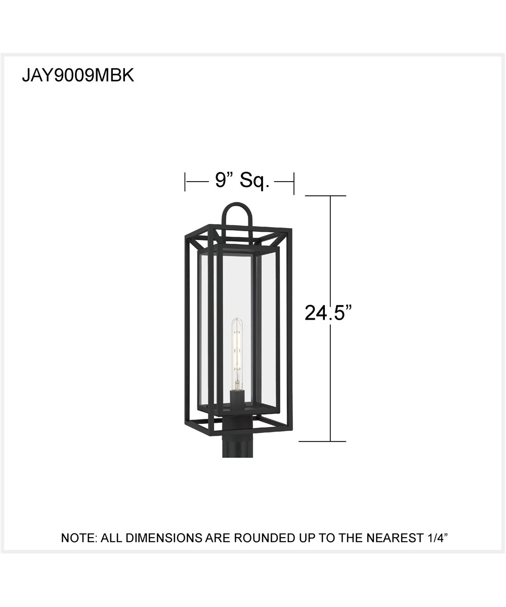 Jayce 1-light Outdoor Post Light Matte Black