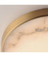 Slab 12 inch LED Alabaster Flush Mount Natural Aged Brass