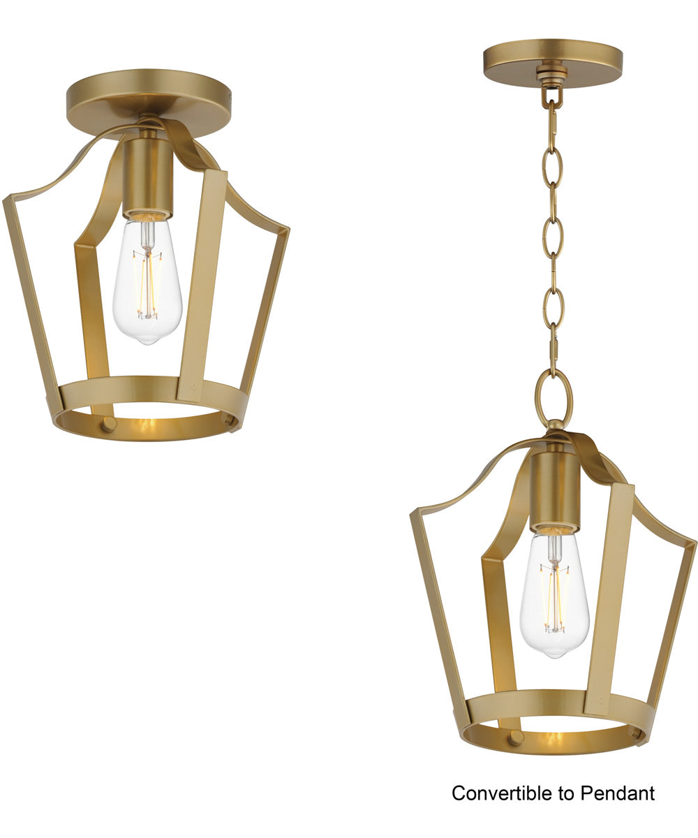Arden Single Pendant / Semi Flush Natural Aged Brass