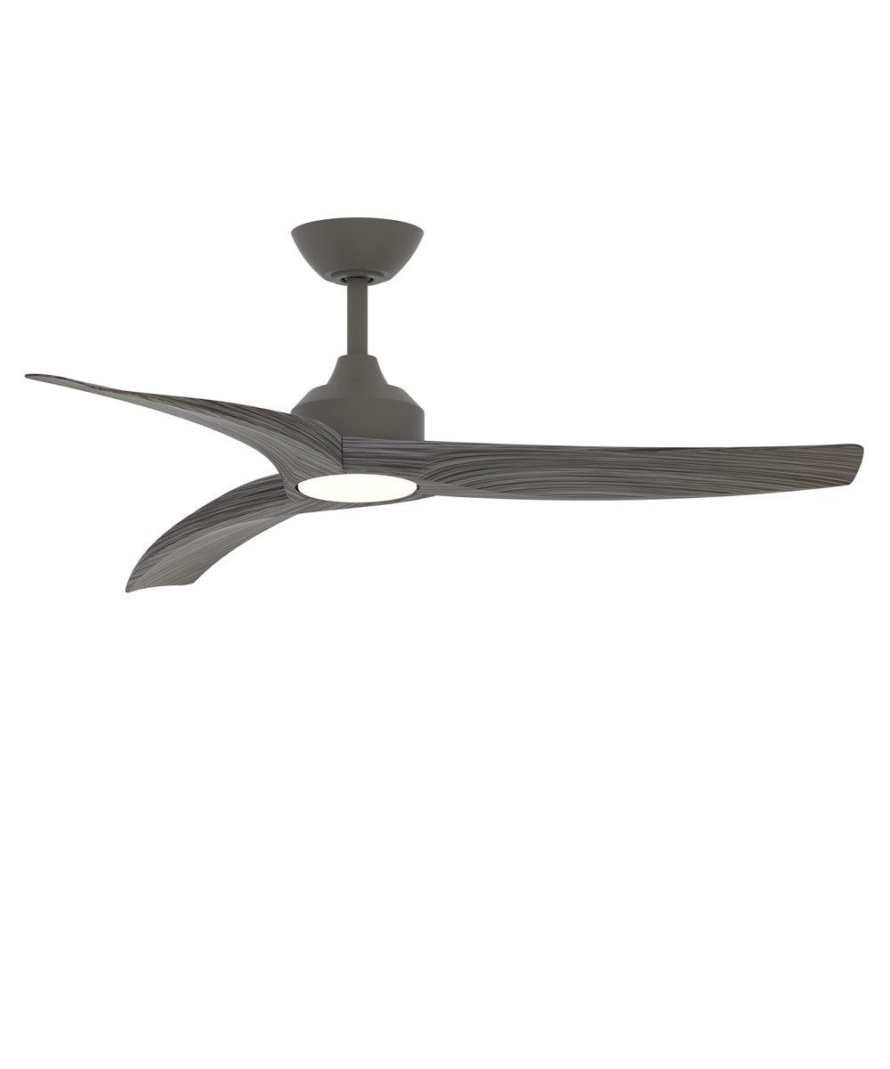 Drifter 52 inch Outdoor Fan w LED Charcoal / Grey Wood