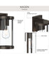 Kagen Small Outdoor Wall Light with Clear Glass Panels Antique Bronze