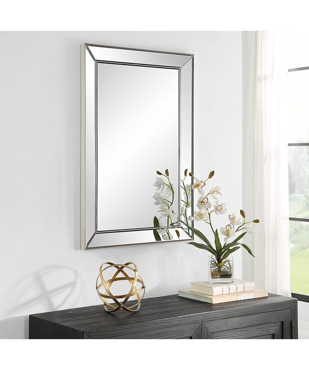 23x34" Wall Mirror in Nickel