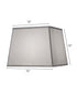 12x15x12 Global White Tapered Square Hardback Lampshade