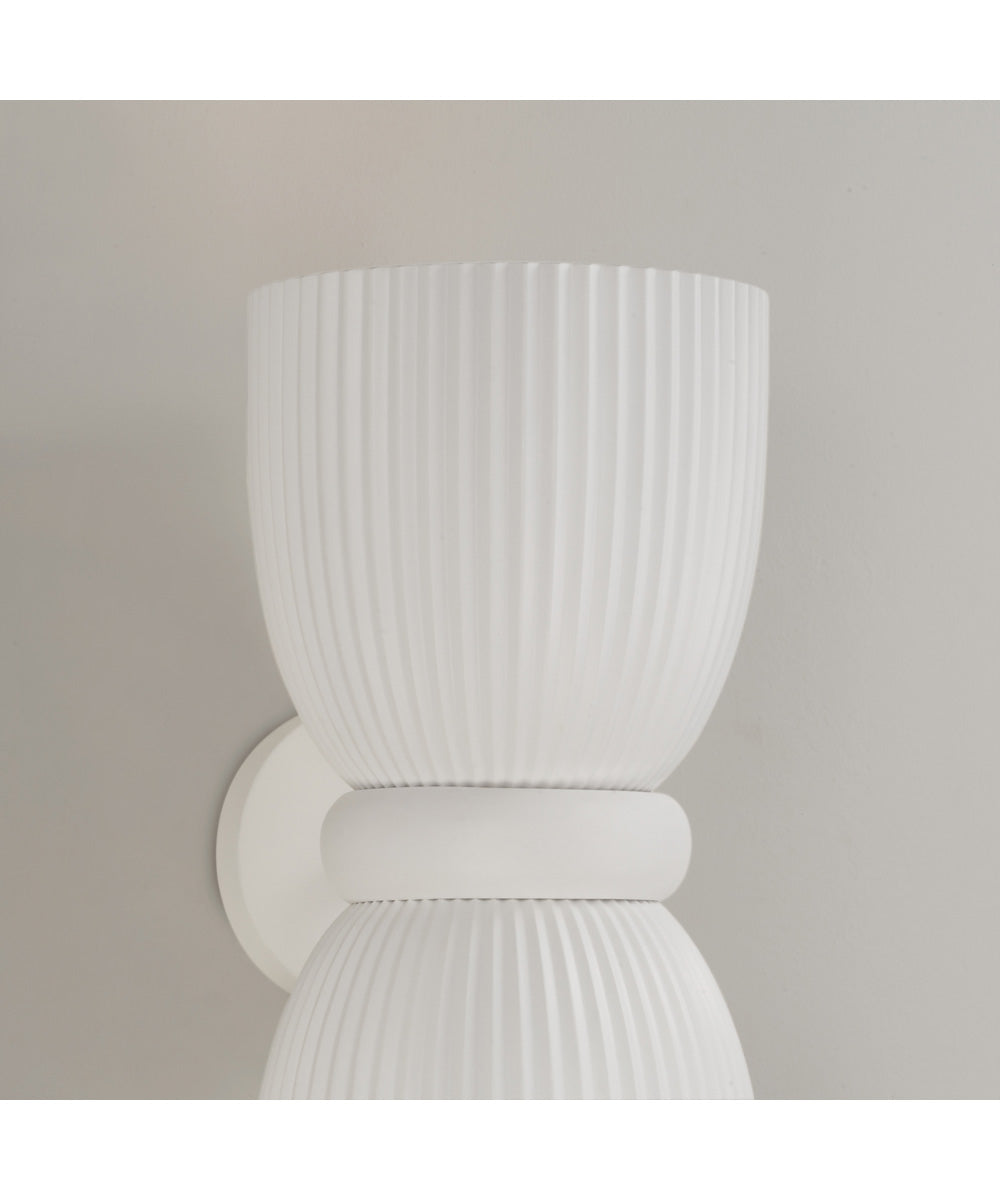 Mallory 2-Light Sconce Ceramic White