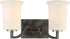 15"W Chester 2-Light Vanity & Wall Iron Black