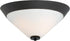 17"W Nome 2-Light Close-to-Ceiling Mahogany Bronze