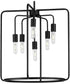 Bonn 6-Light Farmhouse Pendant Light Matte Black